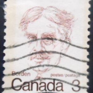 Selo postal do Canadá de 1973 Sir Robert Borden U