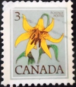 Selo postal do Canadá de 1977 Canada Lily 3 A U