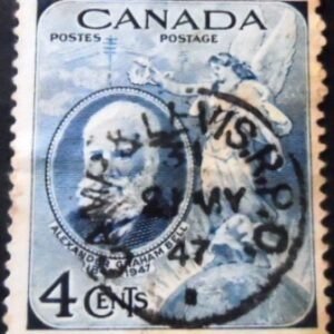 Selo postal do Canadá de 1947 Alexander Graham Bell 4 U