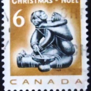 Selo postal do Canadá de 1968 Mother and Child 6 U