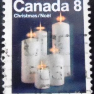 Selo postal do Canadá de 1972 Candles U sev