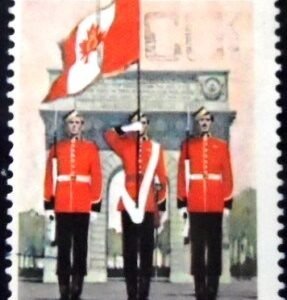 Selo postal do Canadá de 1976 Colour Party and Memorial Arch 8 U