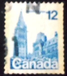 Selo postal do Canadá de 1977 Houses of Parliament 12 U
