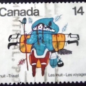 Selo postal do Canadá de 1978 "Woman on Foot" 14 U