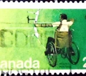 Selo postal do Canadá de 1976 Olympiad for the Physically Disabled 20 U