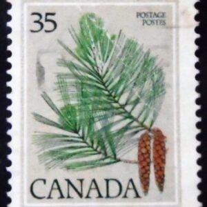 Selo postal do Canadá de 1979 Eastern White Pine U