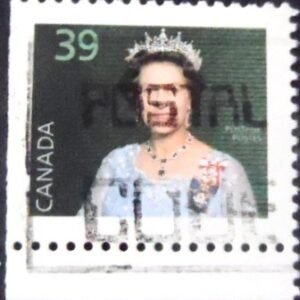 Selo postal do Canadá de 1990 Queen Elizabeth II 39 DI U