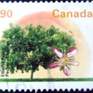 Selo postal do Canadá de 1996 Elberta Peach 90 U