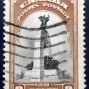 Selo postal do Canadá de 1939 National War Memorial U