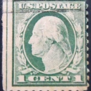 Selo postal dos Estados Unidos de 1916 George Washington 1 e U