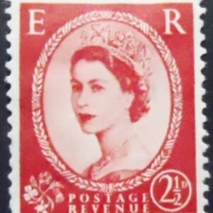 Selo postal do Reino Unido de 1952 Queen Elizabeth II 2½d Predecimal Wilding
