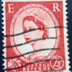 Selo postal do Reino Unido de 1952 Queen Elizabeth II 2½d Predecimal Wilding U