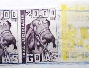 Selos Fiscais do Brasil de 1972 Taxa Judiciária Gado Zebu ZC 2 U
