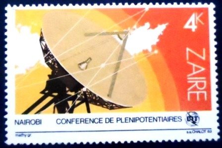 Selo postal do Zaire de 1983 Nairobi ITU Conference N