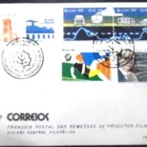 Cartão Franquia Postal Oficial de 1990 Irrigação e Drenagem