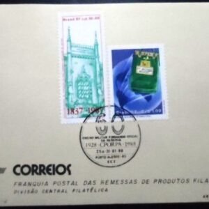 Cartão Franquia Postal Oficial de 1988 CPORPA Ensino Militar