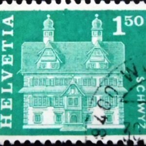 Selo postal da Suiça de 1960 Ital-Reding-House in Schwyz U sev
