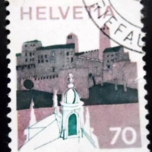 Selo postal da Suiça de 1973 Bellinzona U