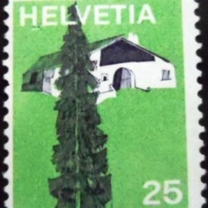 Selo postal da Suiça de 1973 Saignelégier M