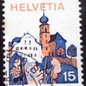 Selo postal da Suiça de 1973 Werthenstein U