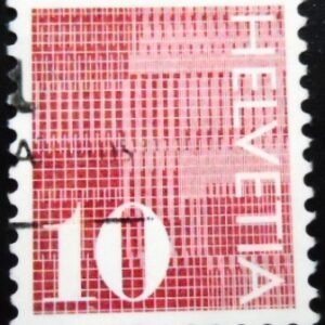 Selo postal da Suiça de 1970 Digits "10" on Patterned Background U sev