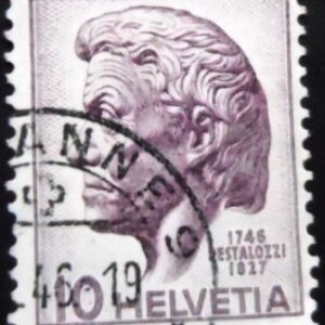 Selo postal da Suiça de 1946 Johann Heinrich Pestalozzi U