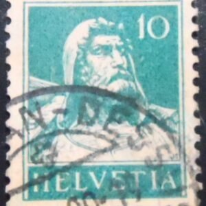 Selo postal da Suiça de 1928 William Tell U sev blue