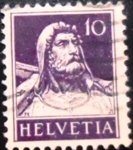 Selo postal da Suiça de 1930 William Tell U sev violet