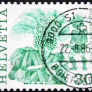 Selo postal da Suiça de 1982 Röllelibutzen Altstaetten U