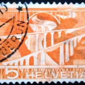 Selo stal da Suiiça de 1949 Sitter Bridges near St. Gallen U