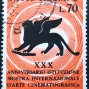 Selo postal da Itália de 1962 Lion of St. Mark's by Spiral U