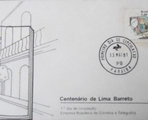 FDC Oficial nº 219 de 1981 Lima Barreto PB 414