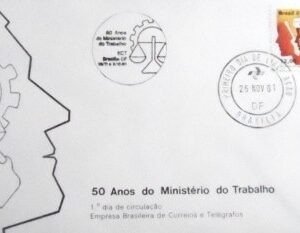 FDC Oficial nº 240 de 1981 Ministério do Trabalho DF 4656