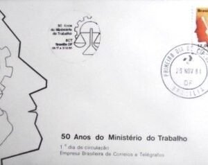 FDC Oficial nº 240 de 1981 Ministério do Trabalho DF 13926