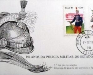 FDC oficial de 1981 Polícia Militar de São Paulo PB 886