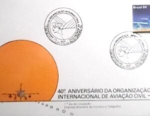 FDC oficial nº 347 de 1984 40 Anos da OACI RJ 26521