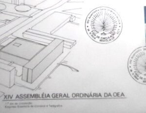 FDC Oficial nº 343 de 1984 Assembleia da OEA DF 3631