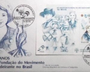 FDC Oficial nº 334 de 1984 Movimento Bandeirante RJ 10013