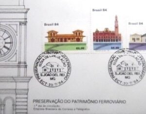 FDC oficial nº 333 de 1984 Patrimônio Ferroviário mg 22859