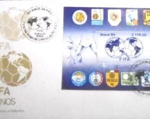 FDC Oficial nº 326 de 1984 FIFA 80 Anos ZU 14451