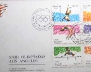 FDC oficial nº 321 de 1984 Olimpíadas de Los Angeles SP 19379