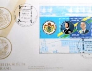 FDC oficial nº 320 de 1984 Rei da Suécia DF 24185