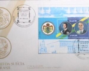 FDC oficial nº 320 de 1984 Rei da Suécia DF 8353
