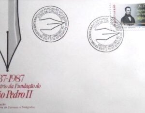 FDC oficial nº 434 de 1987 Colégio Pedro II RJ 13173