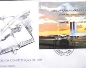 FDC Oficial nº 453 de 1988 Constituição de 1988 df 15492