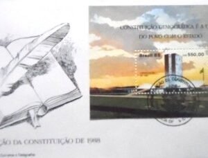 FDC Oficial nº 453 de 1988 Constituição de 1988 DF 63155