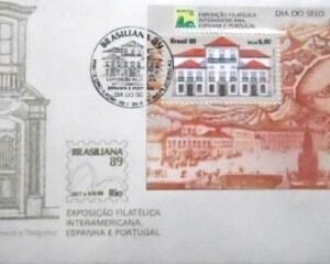 FDC oficial nº 475 de 1989 BRASILIANA 89 RJ 17771