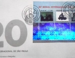 FDC oficial nº 481 de 1989 Bienal de São Paulo SP 481