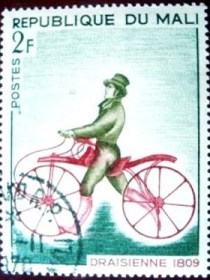 Selo postal do Mali de 1968 Draisine 1809