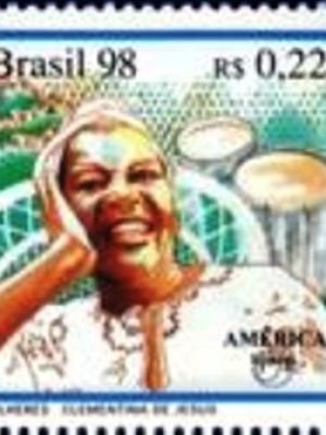 Selo postal do Brasil de 1998 Clementina de Jesus M